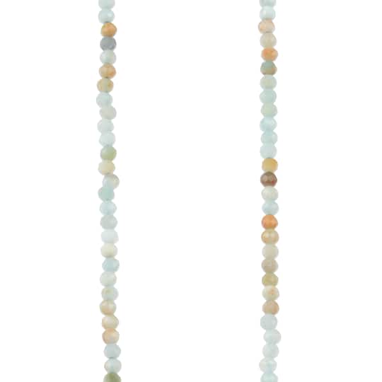Faceted Amaonzite Round Beads, 2mm by Bead Landing™